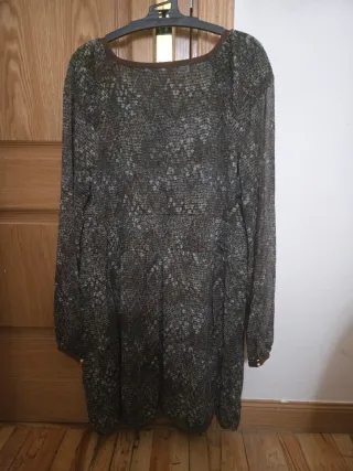 Vestido estampado manga larga