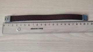 Pulsera hombre cuero marrón con cierre Zamak