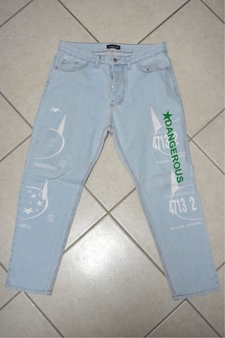 Jeans Azzurro Straight Uomo