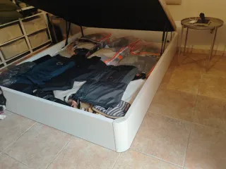 Canapé abatible madera y tela