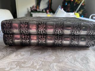 Caja joyero plateada con elefantes