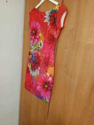 Vestido Desigual Talla S Estampado Floral