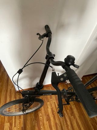Bicicleta plegable B'TWIN negra