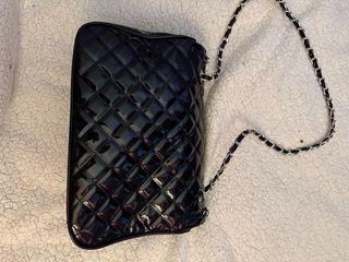 Borsa Mia Bag nera trapuntata con catena