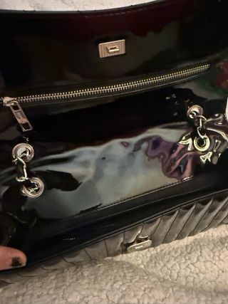 Borsa Mia Bag nera trapuntata con catena