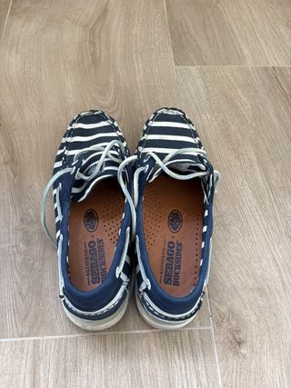 Náuticos Sebago Talla 41.5 Rayas Azul/Blanco