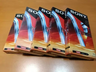 5 Cintas VHS Sony Premium 30 min