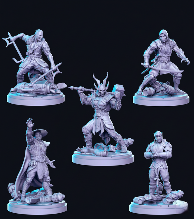 5 Miniaturas Guerreros Rol