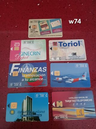7 Carte Telefoniche Spagna Collezione
