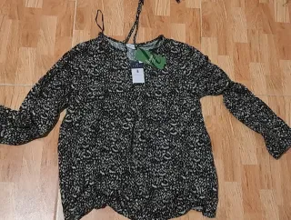 Blusa Papaya Estampada Negra Talla 8