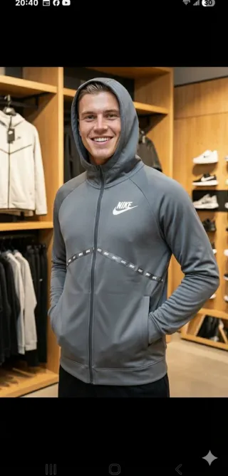 Chaqueta deportiva Nike gris Talla XS