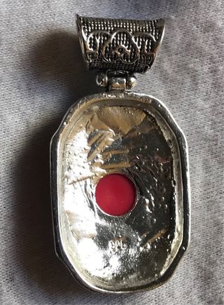 Colgante Plata Ley Étnico Piedras Preciosas + Regl