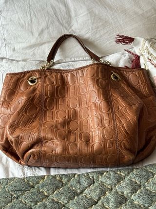 Bolso Carolina Herrera Marrón Cuero