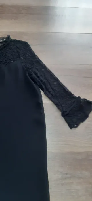 Vestito nero Zara in pizzo taglia S