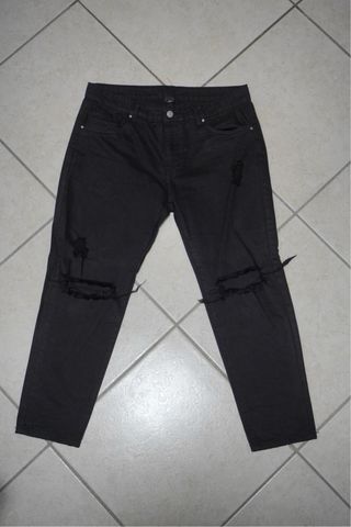 Jeans Uomo Neri Strappati