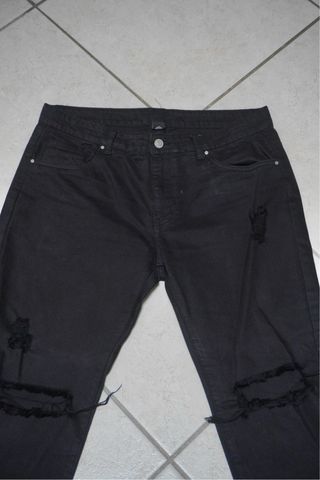 Jeans Uomo Neri Strappati