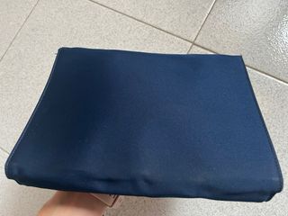 Mini borsa in nylon blu con charm a forma di cuore Fendissime