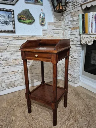 Tavolo/Tavolino/Telefono in legno massello di teak