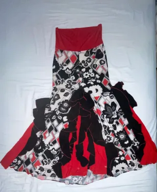 Falda de baile flamenco multicolor