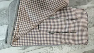 Sacco per fasciatoio invernale grigio a quadri