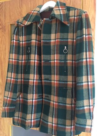 Abrigo vintage mujer cuadros