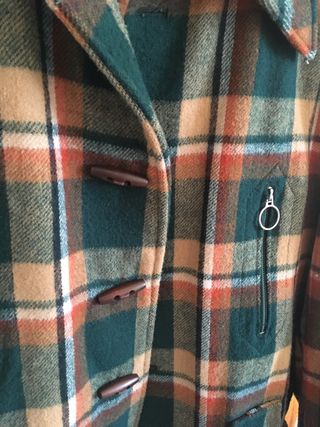 Abrigo vintage mujer cuadros