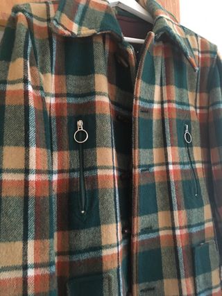 Abrigo vintage mujer cuadros