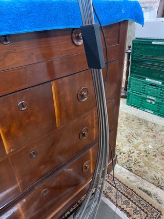 Lámpara de pie vintage plateada