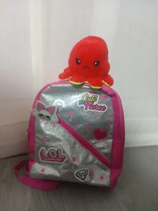 Mochila LOL Surprise y Pulpo reversible