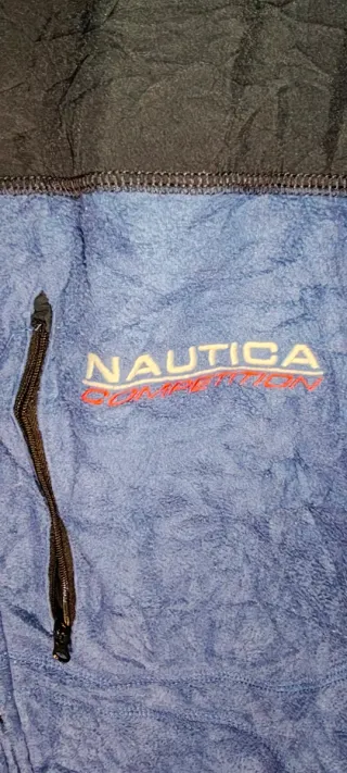 Forro polar Nautica hombre azul y negro original
