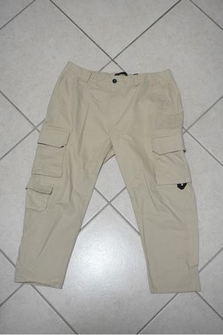 Pantaloni Cargo Beige Uomo