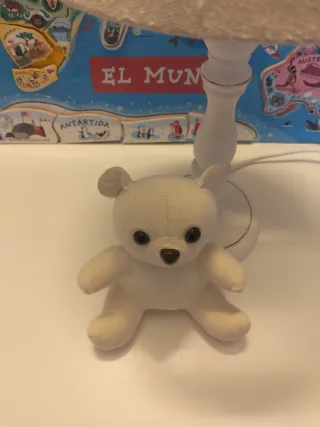 Osito decorativo de tela beige