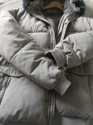 Giubbotto uomo beige con cappuccio