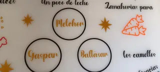 Salvamantel/Bandeja Papá Noel y Reyes Magos