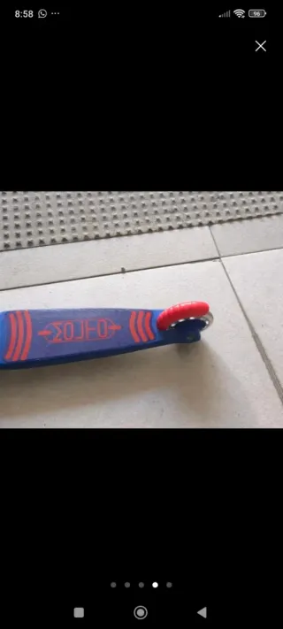 Patinete 3 ruedas niño azul y rojo