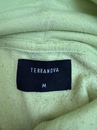 Felpa con cappuccio verde e bianca