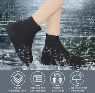 Copriscarpe Silicone Impermeabili Neri