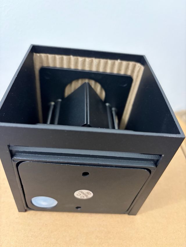 Aplique de pared cuadrado negro