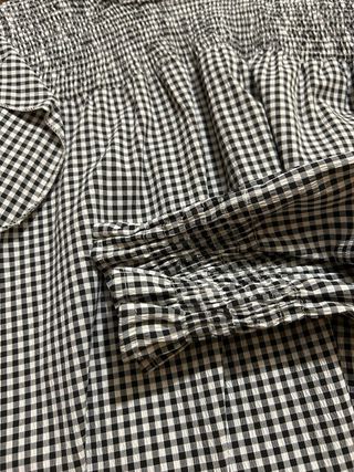 Blusa Vicky cuadros blanco y negro