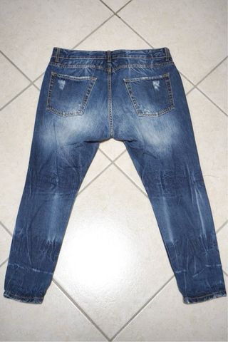 Jeans Uomo Blu Strappati