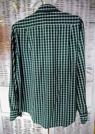Camisa hombre cuadros verde y blanco de Ungaro