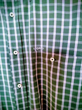 Camisa hombre cuadros verde y blanco de Ungaro
