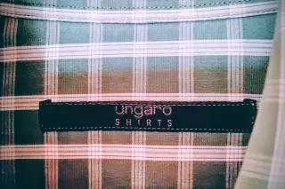 Camisa hombre cuadros verde y blanco de Ungaro