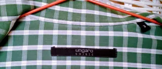Camisa hombre cuadros verde y blanco de Ungaro