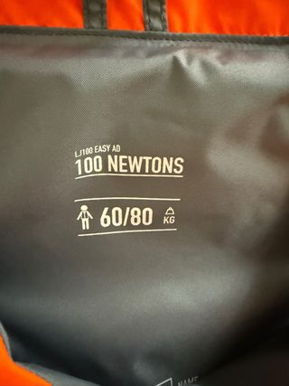 Salvagente 100 Newton 60/80 kg Arancione