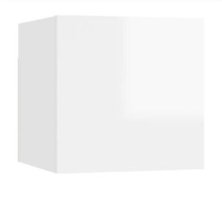 Mueble pared salón o mesita noche blanco brillante