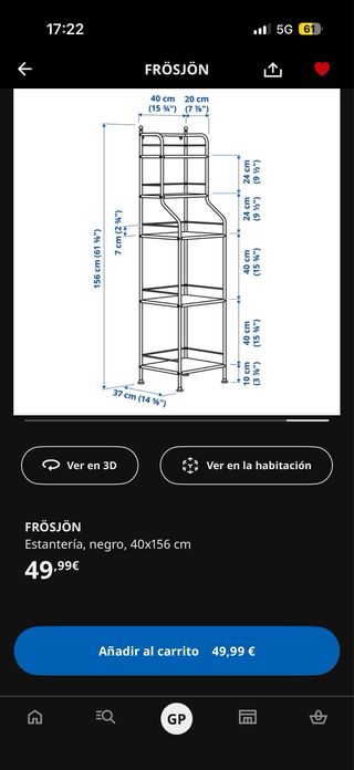 Estantería Negra, FROSJON IKEA
