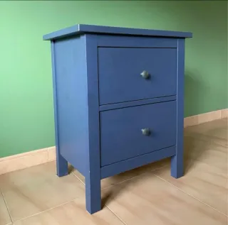 Mesita de noche IKEA HEMNES azul