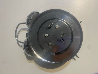 Sveglia vintage Lindt cromata a carica manuale