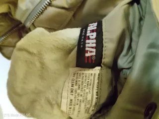 Chaqueta Alpha Industries USA 90s Plateada Naranja